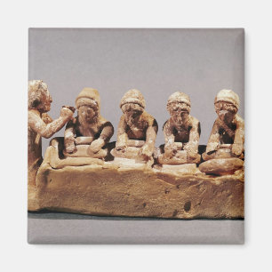 Bakken die deeg knippen in Thebes Magneet