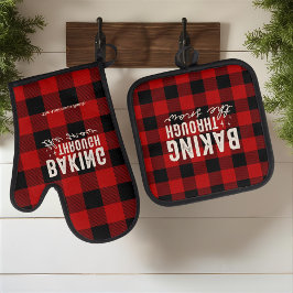 Bakken door de Sneeuw Buffalo Ovenwant & Pannenlap Set