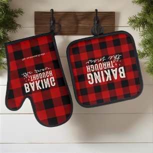 Bakken door de Sneeuw Buffalo Ovenwant & Pannenlap Set