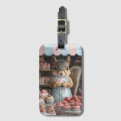Bakken Eekhoorn met Cupcake Bagagelabel (Voorkant (verticaal))
