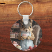 Bakken Eekhoorn met Cupcake Sleutelhanger (Voorkant)