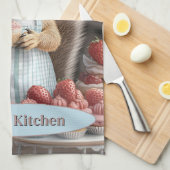 Bakken Eekhoorn met Cupcake Theedoek (Quarter Fold)