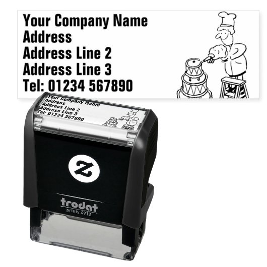 Bakken en taart maken, taartmaker zelfinktende stempel