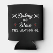 Bakken en wijn maken alles goed blikjeskoeler (Achterkant)