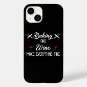 Bakken en wijn maken alles goed Case-Mate iPhone case (Achterkant)