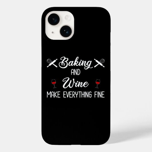 Bakken en wijn maken alles goed Case-Mate iPhone case (Achterkant)