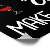 Bakken en wijn maken alles goed poster (Hoek)