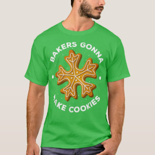 Bakken gaan koekjes bakken, kerstkoekjes bakker t-shirt