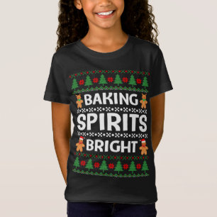 Bakken Geesten Helder Grappig Kerst Lelijk Bakker T-shirt