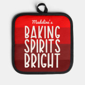 Bakken Geesten Helder Grappig Rood Kerstmis Pannenlap