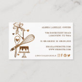 Bakken & gereedschap Houtkorrelige textuur & wit Visitekaartje (Achterkant)