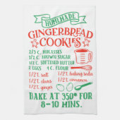 Bakken Gingerbread Cookie Recept Keukenhanddoek (Verticaal)