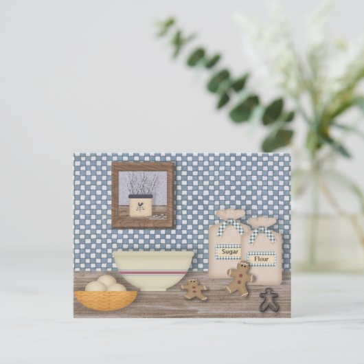 Bakken Gingerbread Mannen Recept Kaart (Staand voorkant)