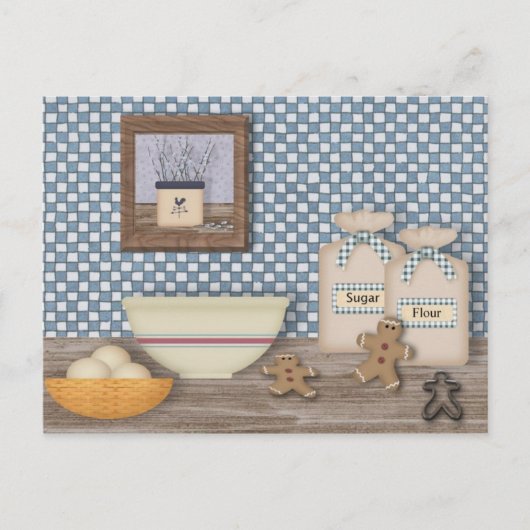 Bakken Gingerbread Mannen Recept Kaart (Voorkant)
