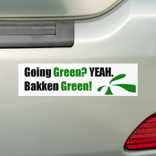 Bakken Green Bumpersticker (Op auto)