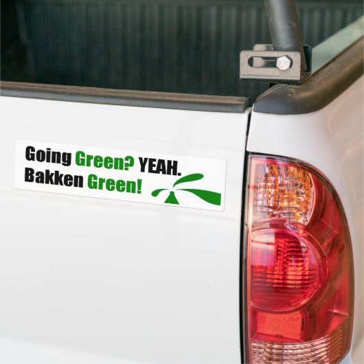 Bakken Green Bumpersticker (Op Truck)