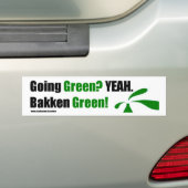 Bakken Green Bumpersticker met website (Op auto)
