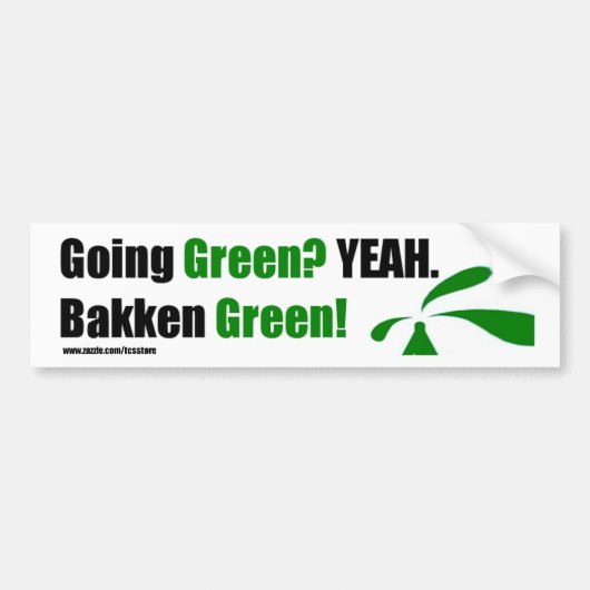 Bakken Green Bumpersticker met website (Voorkant)