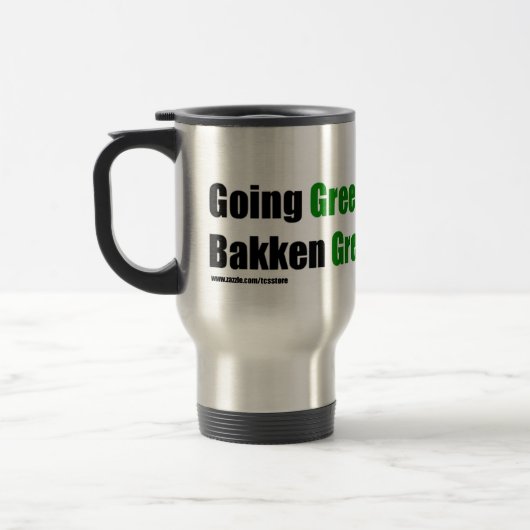 Bakken Green Travel Mug met website Reisbeker (Links)