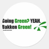 Bakken Groene Ronde Stickers (Voorkant)