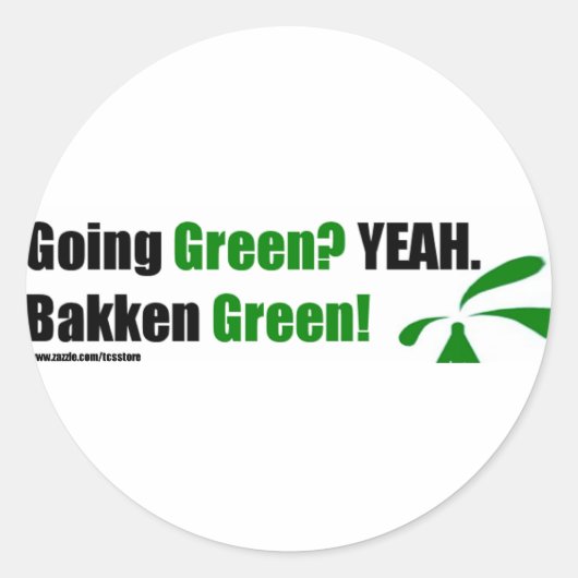 Bakken Groene Ronde Stickers (Voorkant)