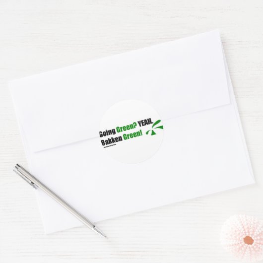 Bakken Groene Ronde Stickers (Envelop)
