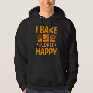 Bakken Ik Bak Mensen Gelukkig Brood Bakker Grapp Hoodie