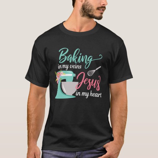 Bakken in Mijn Aderen Jesus in Mijn Hart Christeli T-shirt (Voorkant)