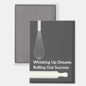 Bakken Inspirerend Bakkerij Pastry Chef Magneet (Voorkant / Achterkant)