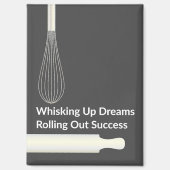 Bakken Inspirerend Bakkerij Pastry Chef Magneet (Voorkant)