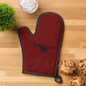 "Bakken is een KUNST" Oven Mitt Ovenwant (Top down)