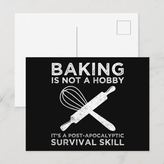 Bakken is geen hobby, het is een overlevingsvaardi briefkaart (Voorkant / Achterkant)