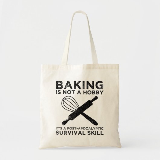 Bakken is geen hobby, het is een overlevingsvaardi tote bag (Voorkant)