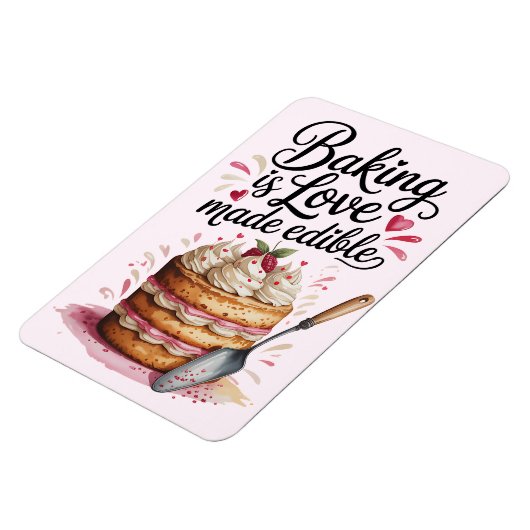 Bakken is liefde gemaakt eetbare keukenmagneet - S Magneet (Linkerzijde)