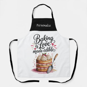 Bakken is Liefde Quote Keuken Bakker Gepersonalise Schort