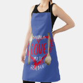 Bakken is liefde zichtbaar gemaakt - Blauw Schort (Insitu)