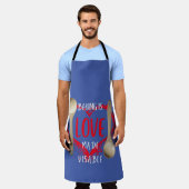 Bakken is liefde zichtbaar gemaakt - Blauw Schort (Gedragen)