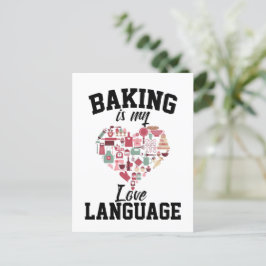 Bakken is mijn liefdestaal - Funny Baker Briefkaart