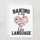 Bakken is mijn liefdestaal - Funny Baker Feestdagenkaart (Voorkant)
