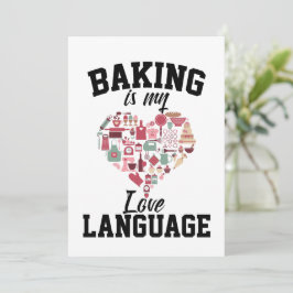 Bakken is mijn liefdestaal - Funny Baker Feestdagenkaart