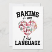 Bakken is mijn liefdestaal - Funny Baker Kaart (Voorkant)