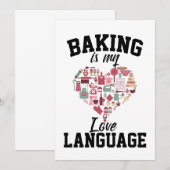 Bakken is mijn liefdestaal - Funny Baker Kaart (Voorkant / Achterkant)