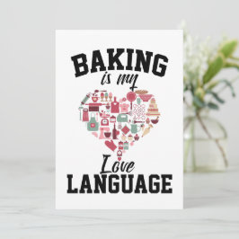 Bakken is mijn liefdestaal - Funny Baker Kaart