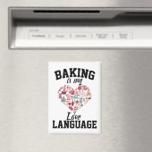 Bakken is mijn liefdestaal - Funny Baker Magneet (Insitu (Vaatwasser))