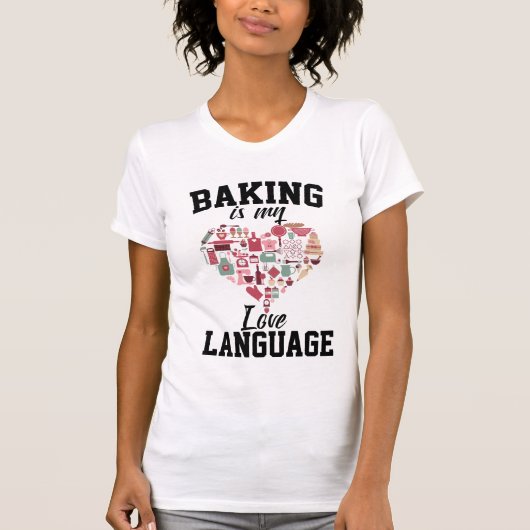 Bakken is mijn liefdestaal - Funny Baker T-shirt (Voorkant)