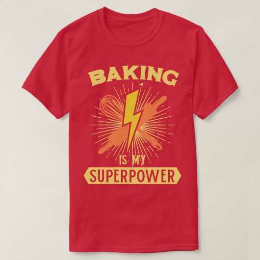 Bakken is mijn Superpower Baker Christmas Bakery I T-shirt (Design voorkant)
