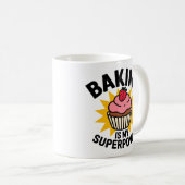 "Bakken is mijn Superpower cupcake ontwerp Koffiemok (Voorkant rechts)
