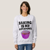 BAKKEN IS MIJN SUPERPOWER CUPCAKE T-SHIRTS (Voorkant volledig)