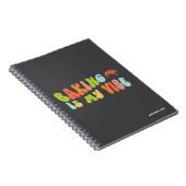 Bakken is mijn vibe, groovy en kleurrijke bakker notitieboek (Rechterzijde)