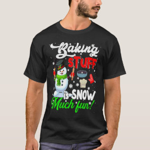 Bakken Is Sneeuw Veel Plezier Xmas Sneeuwman Lunch T-shirt